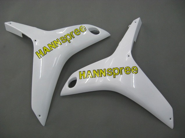 2007-2008 Honda CBR600RR Motorcycle Fairings - White Green Yellow Glossy Black Hannspree Canada