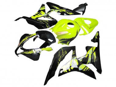 2007-2008 Honda CBR600RR Motorcycle Fairings - Yellow Glossy Black Canada
