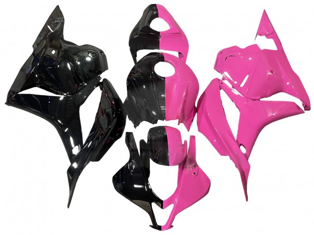 2009-2012 Honda CBR600RR Motorcycle Fairings - Pink Glossy Black Split Canada