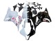 2009-2012 Honda CBR600RR Motorcycle Fairings - White Cherry Blossom Glossy Black Canada