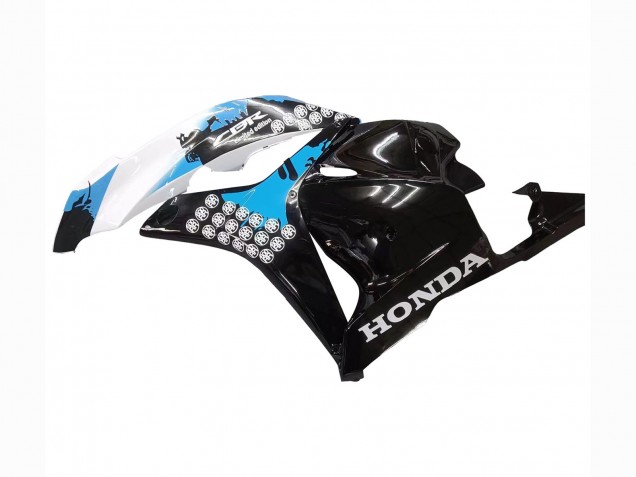 2009-2012 Honda CBR600RR Motorcycle Fairings Kit - White Blue Glossy Black Canada
