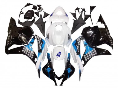 2009-2012 Honda CBR600RR Motorcycle Fairings Kit - White Blue Glossy Black Canada