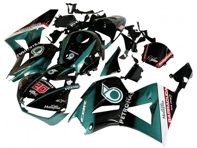 2013-2023 Honda CBR600RR Motorcycle Fairing - Teal Blue Glossy Black Petronas 20 Canada