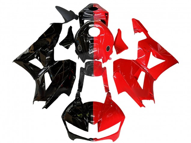 2013-2023 Honda CBR600RR Motorcycle Fairings - Glossy Black Red Split Canada