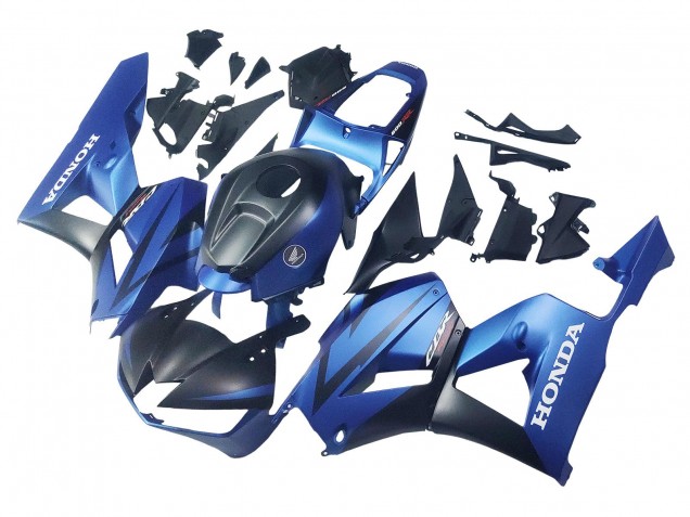 2013-2023 Honda CBR600RR Motorcycle Fairings - Blue Matte Black Racing Canada