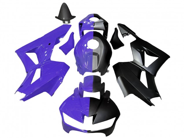 2013-2023 Honda CBR600RR Motorcycle Fairings - Purple Matte Black Split Canada