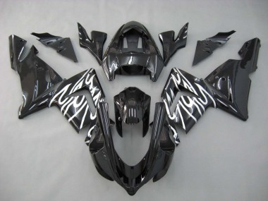 2004-2005 Kawasaki ZX10R Motorcycle Fairings - Black White Canada