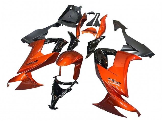 2008-2010 Kawasaki ZX10R Motorcycle Fairings - Burnt Orange Black Canada