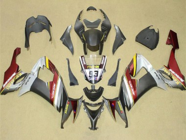 2008-2010 Kawasaki ZX10R Motorcycle Fairings - Silver Grey Yellow Red Canada