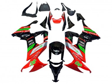 2008-2010 Kawasaki ZX10R Motorcycle Fairings - Red Green Black Canada