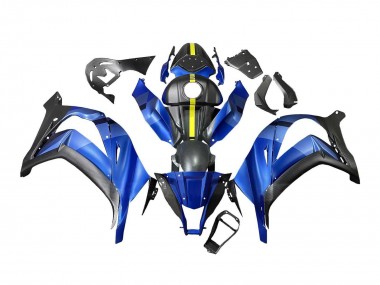 2008-2010 Kawasaki ZX10R Motorcycle Fairings - Blue Yellow Matte Black Canada
