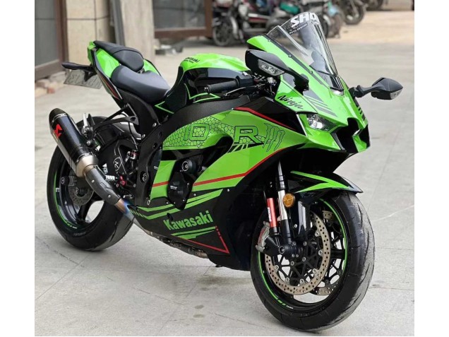 2021-2025 Kawasaki ZX10R Motorcycle Fairings - Green Glossy Black Canada