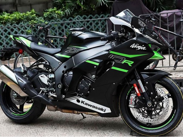 2021-2025 Kawasaki ZX10R Motorcycle Fairings - Black Green White Canada