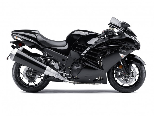 2012-2024 Kawasaki ZX14R ZZR1400 Motorcycle Fairings - Glossy Black Matte Black White Ninja Canada