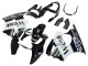 2000-2002 Kawasaki ZX6R Motorcycle Fairings - Glossy Black White West Michelin Canada