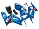 2003-2004 Kawasaki ZX6R Motorcycle Fairings - Blue White Red Shark Canada