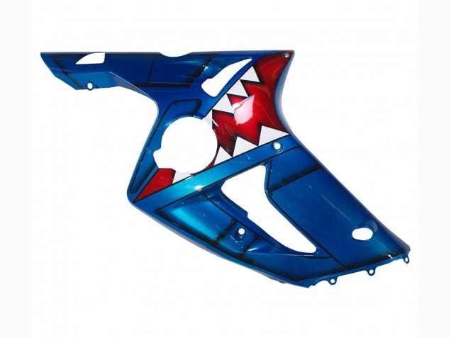 2003-2004 Kawasaki ZX6R Motorcycle Fairings - Blue White Red Shark Canada