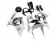 2003-2004 Kawasaki ZX6R Motorcycle Fairings - White Black Motul Lucky Strike Canada