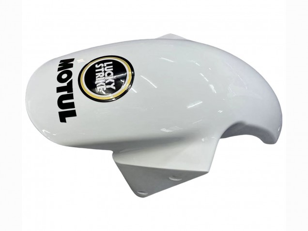 2003-2004 Kawasaki ZX6R Motorcycle Fairings - White Black Motul Lucky Strike Canada