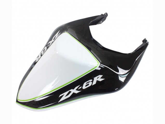 2007-2008 Kawasaki ZX6R Motorcycle Fairings - Black White Ninja Canada