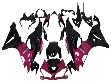 2013-2018 Kawasaki ZX6R Motorcycle Fairing - Purple Glossy Black Canada