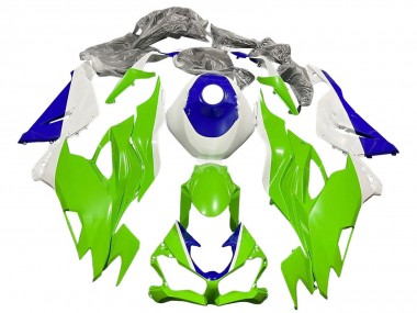2019-2022 Kawasaki ZX6R Motorcycle Fairings - White Blue Green Canada