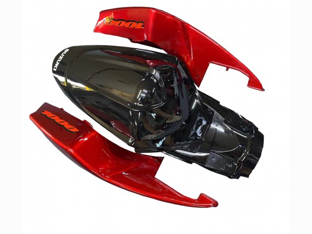 2005-2006 Suzuki GSXR 1000 Motorcycle Fairings - Red Glossy Black Canada