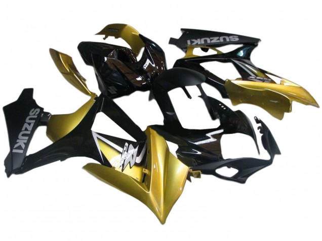 2007-2008 Suzuki GSXR 1000 Motorcycle Fairings - Gold Black Silver Decal Canada