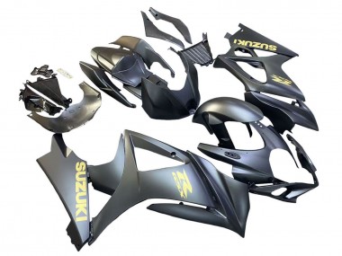 2007-2008 Suzuki GSXR 1000 Motorcycle Fairings - Matte Black Gold Decal Canada