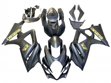 2007-2008 Suzuki GSXR 1000 Motorcycle Fairings - Matte Black Gold Decal Canada