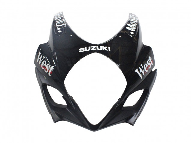 2007-2008 Suzuki GSXR 1000 Motorcycle Fairings - Glossy Black White West Canada