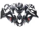 2007-2008 Suzuki GSXR 1000 Motorcycle Fairings - Matte Black Red Decal Canada