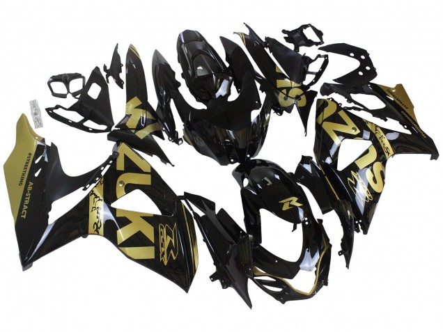 2009-2016 Suzuki GSXR 1000 Motorcycle Fairings - Glossy Black Gold Canada