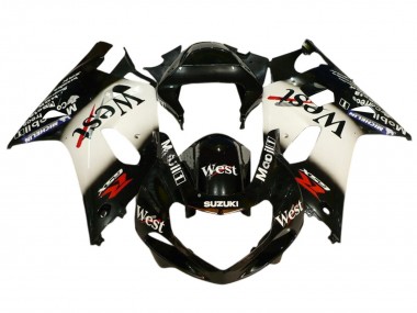2001-2003 Suzuki GSXR 600 / GSXR 750 Motorcycle Fairings - Glossy Black White West Red Canada