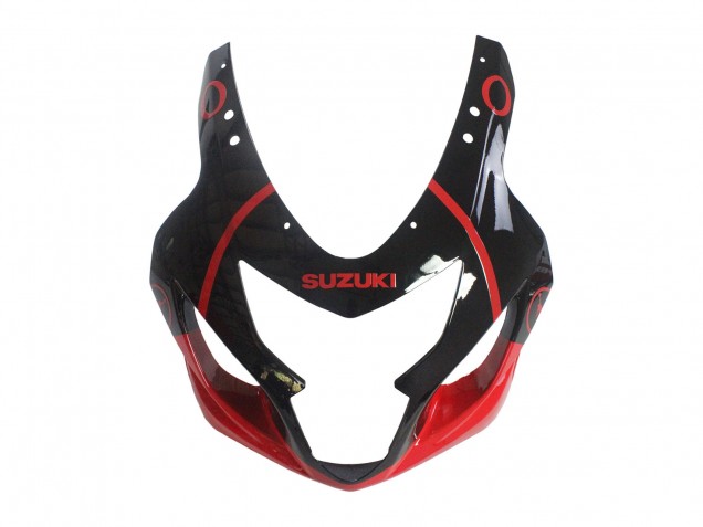 2004-2005 Suzuki GSXR 600 / GSXR 750 Motorcycle Fairings - Glossy Black Red Jordan Michelin Canada