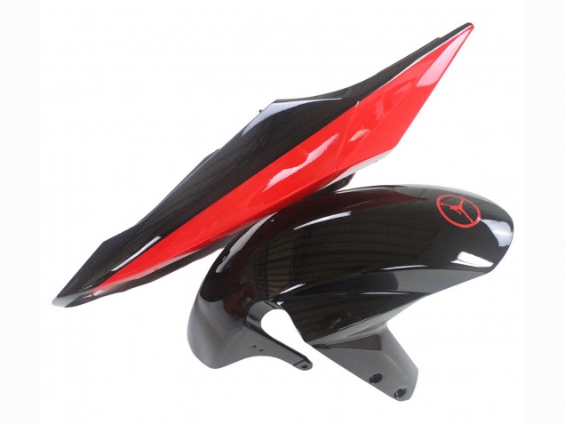 2004-2005 Suzuki GSXR 600 / GSXR 750 Motorcycle Fairings - Glossy Black Red Jordan Michelin Canada