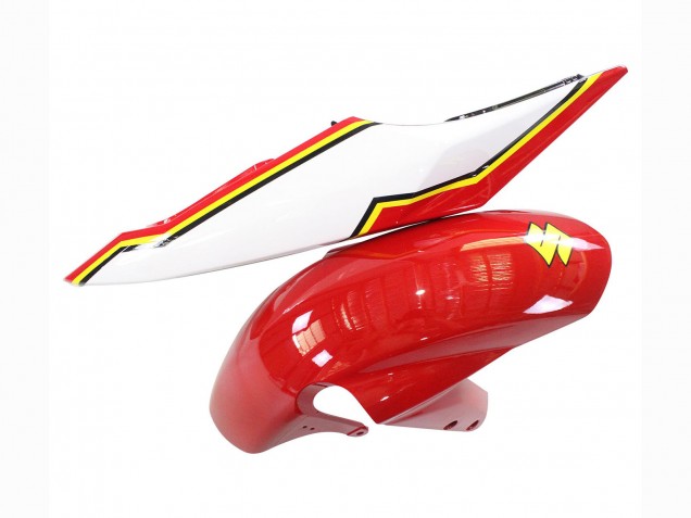 2004-2005 Suzuki GSXR 600 / GSXR 750 Motorcycle Fairings - White Red Yellow Michelin Texaon Heron 7 Canada