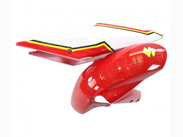 2004-2005 Suzuki GSXR 600 / GSXR 750 Motorcycle Fairings - White Red Yellow Michelin Texaon Heron 7 Canada