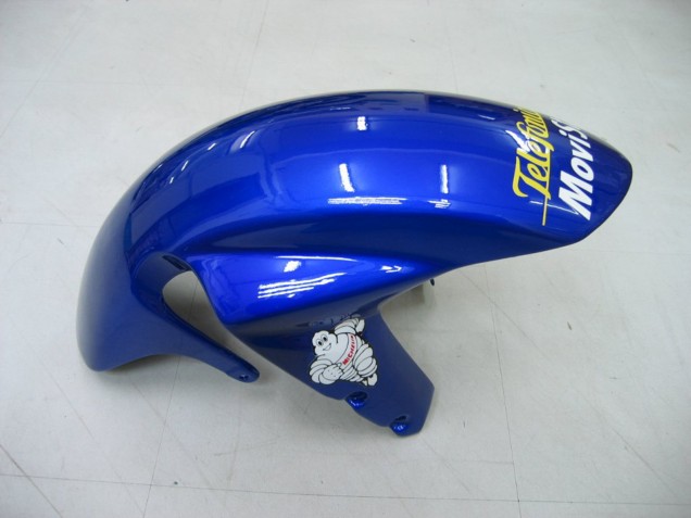 2004-2005 Suzuki GSXR 600 / GSXR 750 Motorcycle Fairings - Blue White Yellow Green Telefonica Motul MoviStar Canada