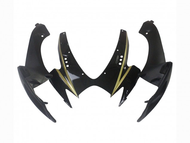 2006-2007 Suzuki GSXR 600 / GSXR 750 Motorcycle Fairings - Glossy Black Gold Stripe Canada