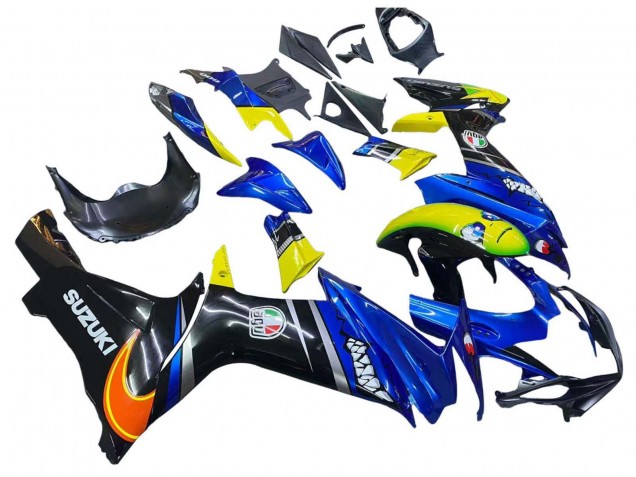 2011-2024 Suzuki GSXR 600 / GSXR 750 Motorcycle Fairings - Blue Yellow Canada