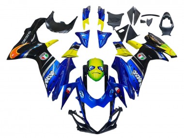 2011-2024 Suzuki GSXR 600 / GSXR 750 Motorcycle Fairings - Blue Yellow Canada