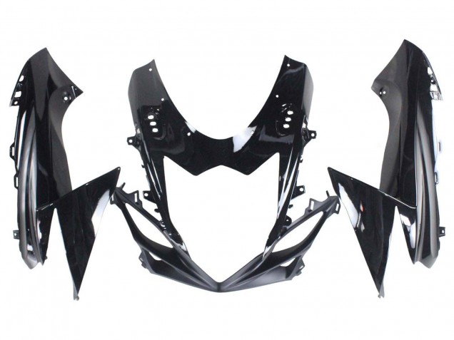 2011-2024 Suzuki GSXR 600 / GSXR 750 Motorcycle Fairings - Glossy Black Matte Black White Decal Canada
