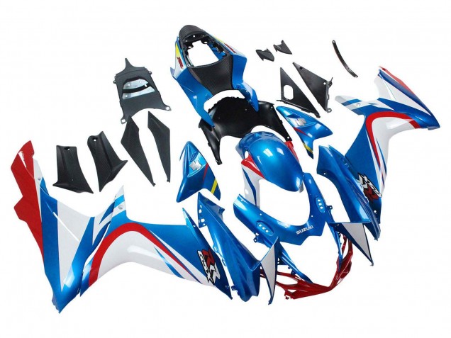 2011-2024 Suzuki GSXR 600 / GSXR 750 Motorcycle Fairings - Blue White Red Canada