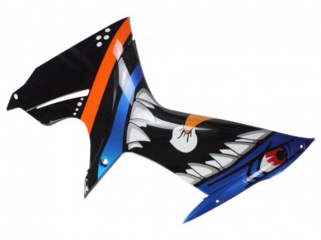 2011-2024 Suzuki GSXR 600 / GSXR 750 Motorcycle Fairings - Light Blue Orange Black White Shark 46 Canada