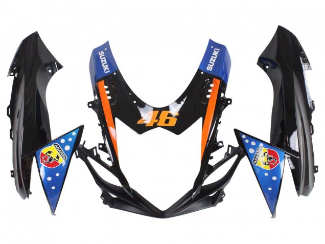 2011-2024 Suzuki GSXR 600 / GSXR 750 Motorcycle Fairings - Light Blue Orange Black White Shark 46 Canada
