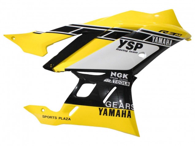 2019-2021 Yamaha YZF R3/R25 Motorcycle Fairings - Yellow White Black Stripe Canada