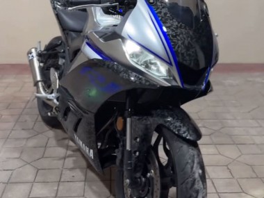 2022-2024 Yamaha YZF R3/R25 Motorcycle Fairings - Marble Black Silver Blue Forged Carbon Fiber Style Canada
