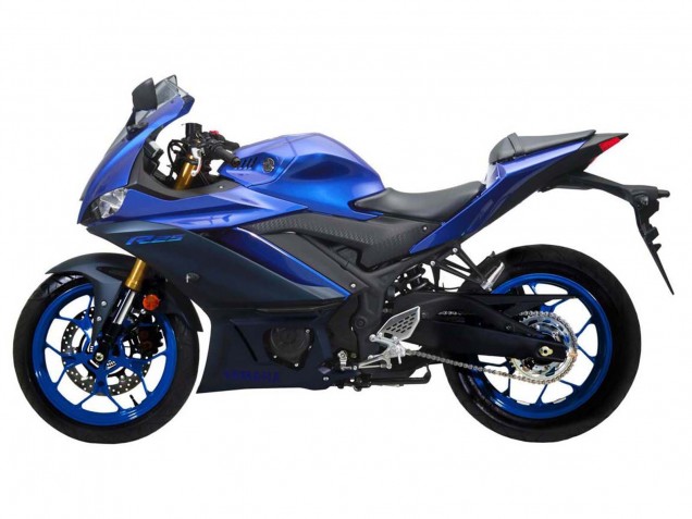 2022-2024 Yamaha YZF R3/R25 Motorcycle Fairing - Blue Matte Black Canada