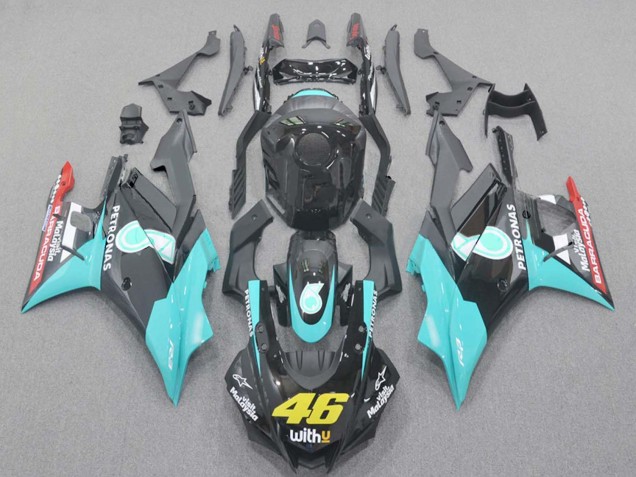 2022-2024 Yamaha YZF R3/R25 Motorcycle Fairings - Light Blue Red Black Petronas 46 Canada